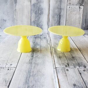 Pack of 2 Mini Dessert Stand Stands - Yellow